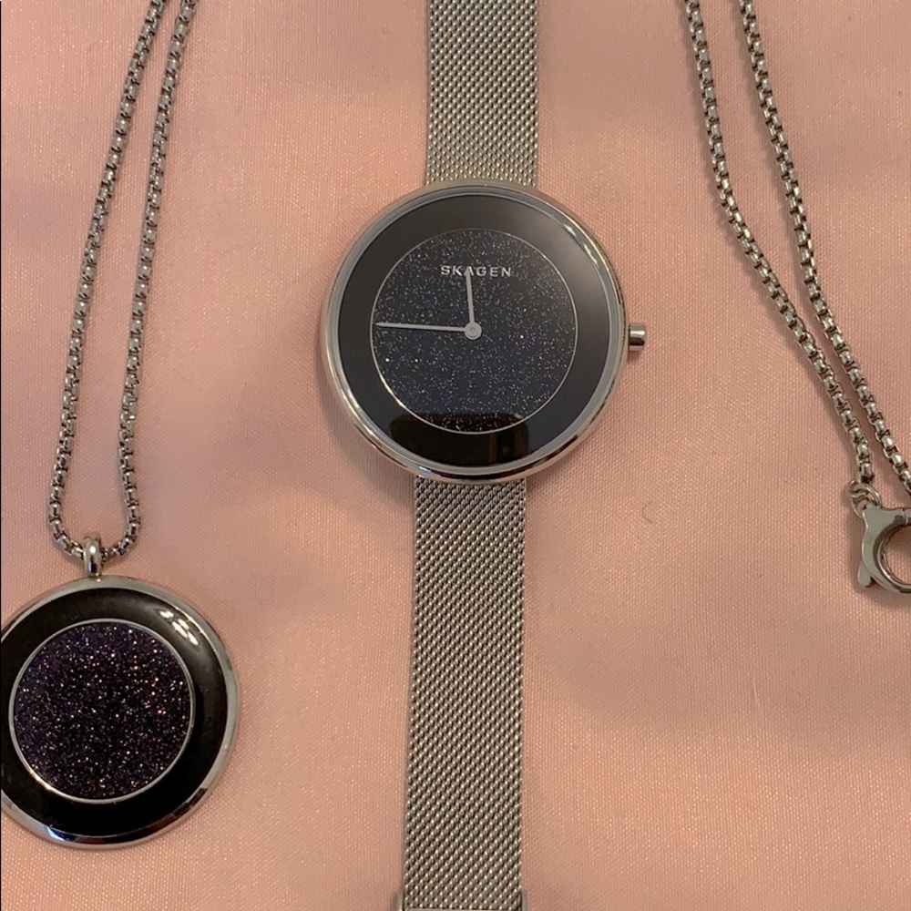 SOLD - Skagen Watch and matching necklace